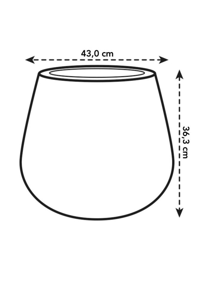 Pot Pure Cone Concrete - Elho Elho Pot et bac en plastique rond