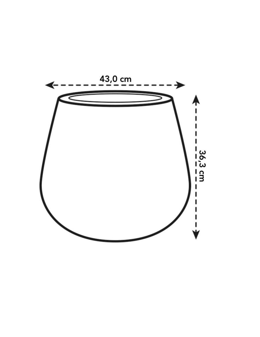 Pot Pure Cone Concrete - Elho Elho Pot et bac en plastique rond