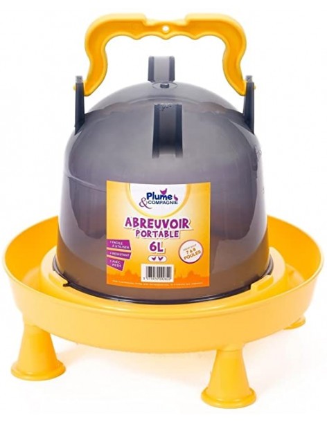 Abreuvoir sur pied - 6L Plume & Compagnie Abreuvoir