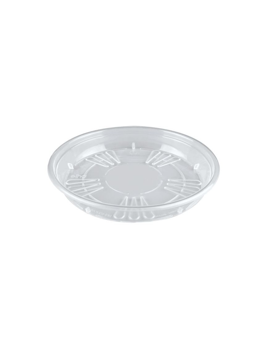 Uni-soucoupe ronde transparente Elho Soucoupe pour pot et bac en plastique