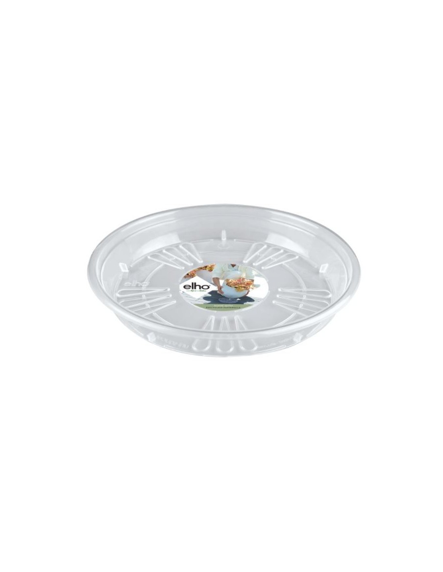 Uni-soucoupe ronde transparente Elho Soucoupe pour pot et bac en plastique