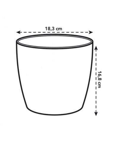 Cache-Pot Brussels Diamant rond rouge - Elho Elho Pot et bac en plastique rond