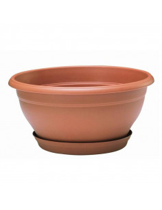 Coupe Lotus avec soucoupe clipsée Poétic Jardin Pot et bac en plastique rond