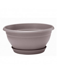 Coupe Lotus avec soucoupe clipsée Poétic Jardin Pot et bac en plastique rond 2