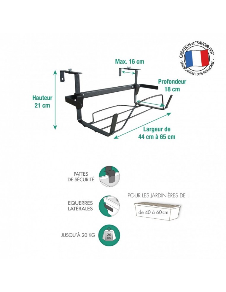 Support jardinière extensible Louis Moulin Support jardinière