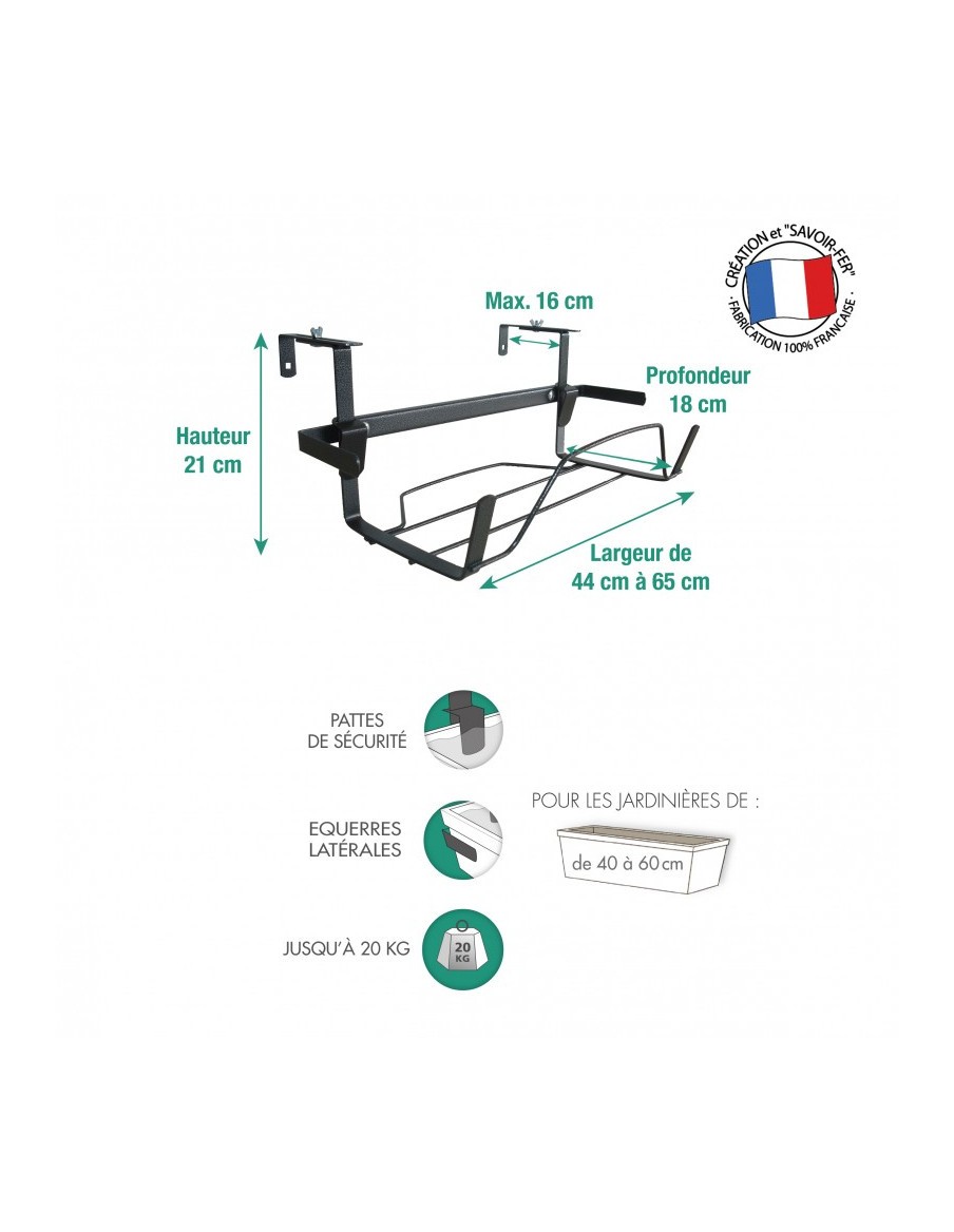 Support jardinière extensible Louis Moulin Support jardinière