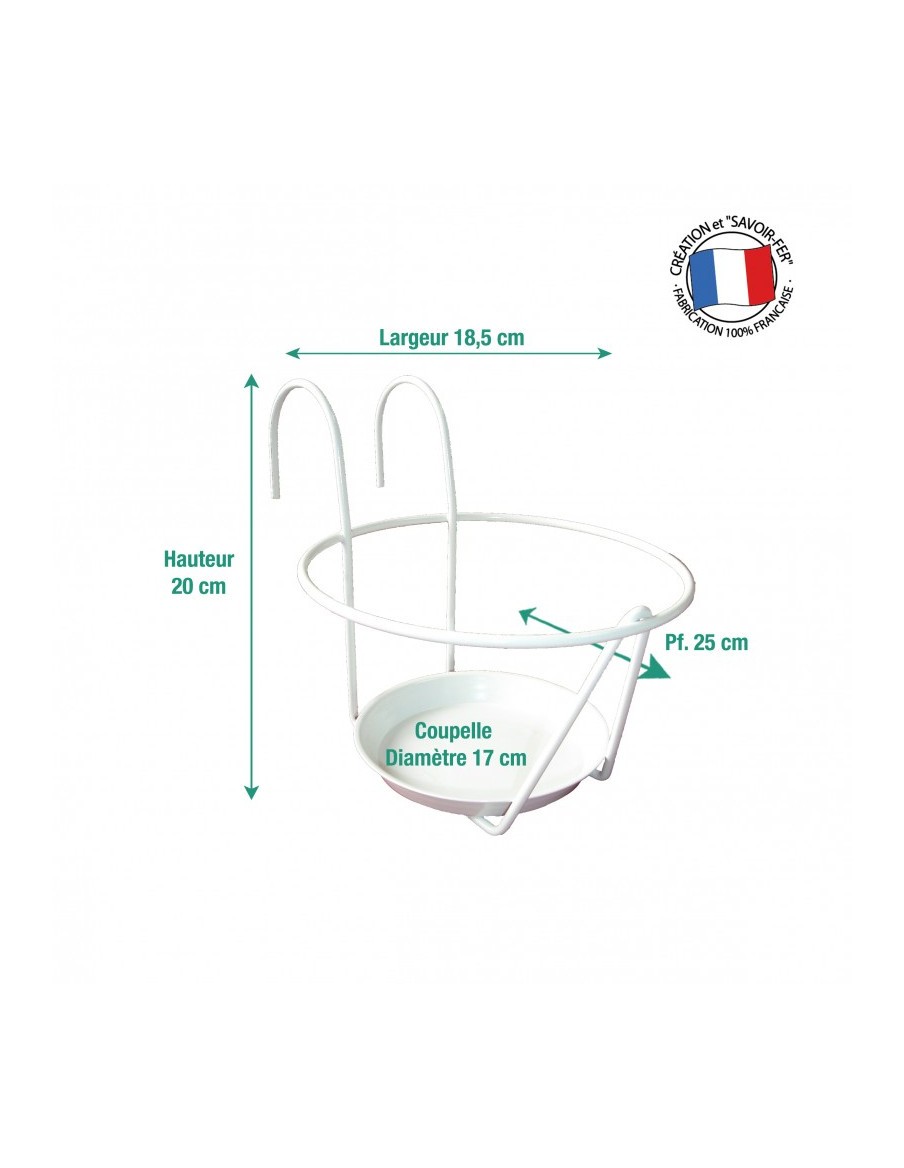 Porte-plantes à crochet Louis Moulin Roule plante et supports pot à roulettes