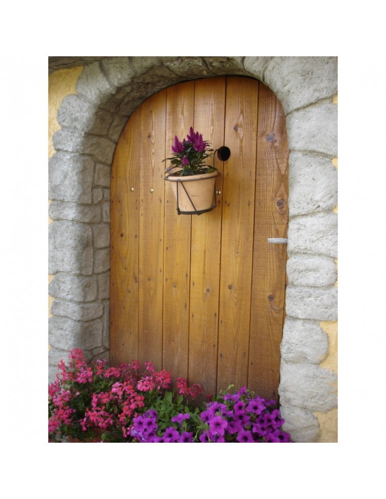 Porte-plantes + soucoupe avec crochets Louis Moulin Roule plante et supports pot à roulettes