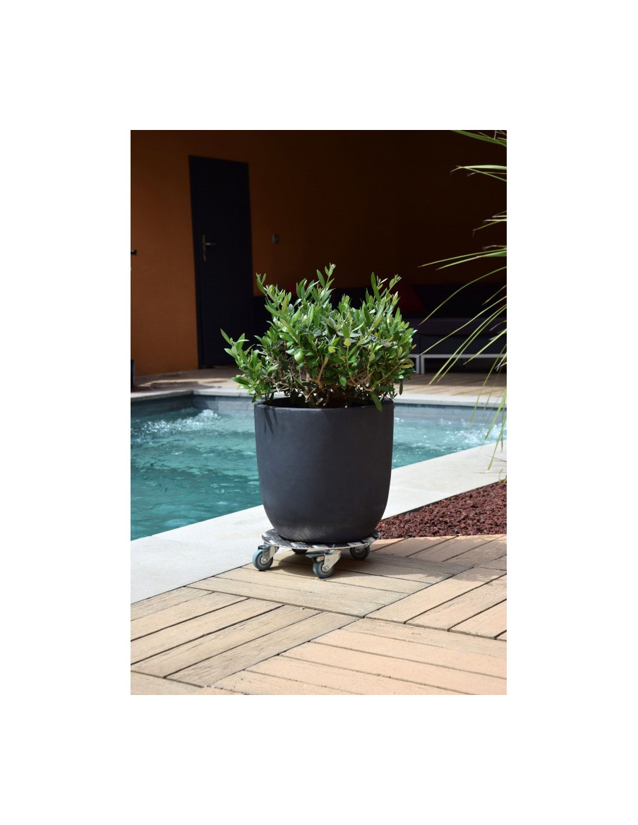 Support à 4 roues en aluminium Louis Moulin Support jardinière