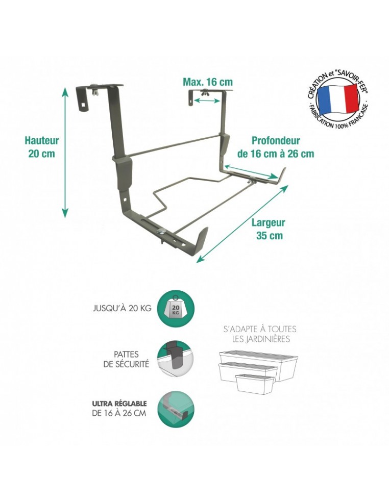 Support jardinière ergonomique Louis Moulin Support jardinière