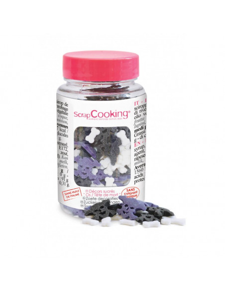 Décors en sucre "Os et tête" d'Halloween - ScrapCooking ScrapCooking Préparation sucrée