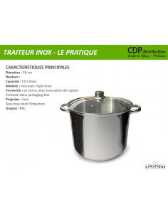 Traiteur Alu 13L + couvercle Ø28 cm  Ustensile pour plats salés 2