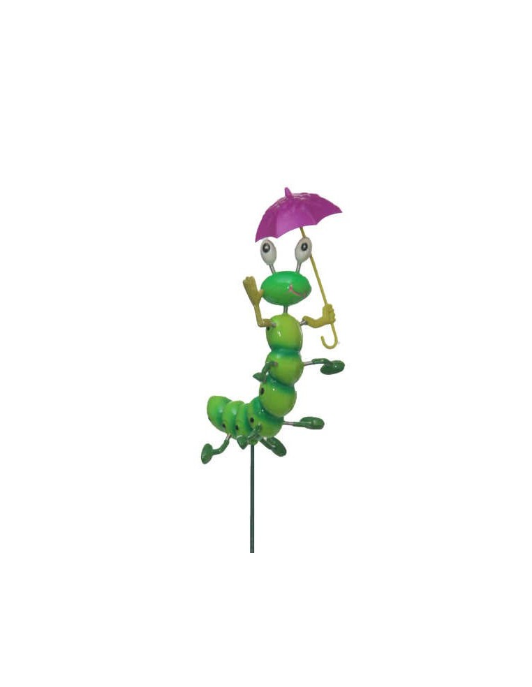 Pique "Chenille avec parapluie" Five Oaks Sujet de décoration à poser