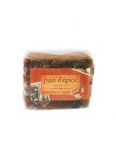 Pain d'épices à l'ancienne - Orange & Gingembre - 220 g Apidis Pain d'épices