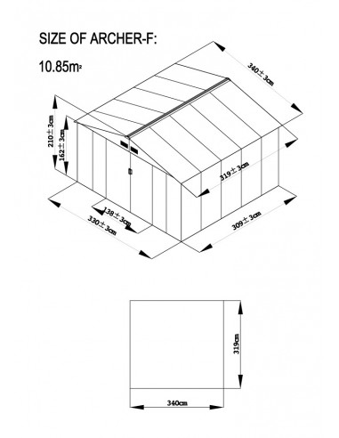 Abri de jardin T3 Green Way NC Abri de jardin