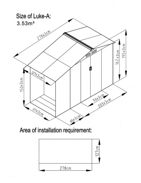 Abri de jardin LUKE Green Way NC Abri de jardin