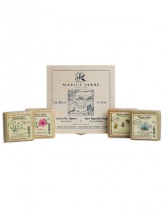 Boîte bois 4 savonnettes 100g Marius Fabre Soin corps et visage 2
