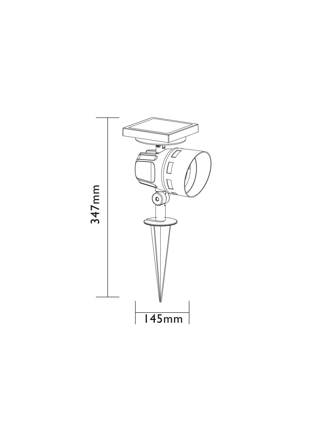 Spot Solaire Usb Puissant Hybride 365 25/50 Lumens Saint Malo - Spot Solaire  Eclairage