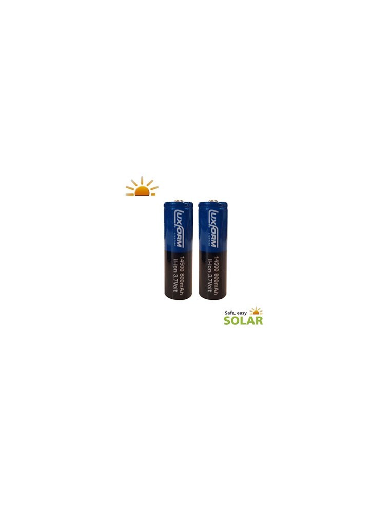 Piles solaires AA rechargeables x2 14500 LI-ON Luxform lighting Eclairage de jardin