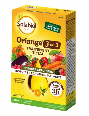 Traitement 3en1 potager et fruitiers oriange 100ml - Solabiol Solabiol Soin des Plantes, Anti-nuisible et Désherbant naturel