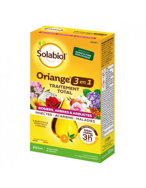 Traitement 3en1 ornementale oriange 200ml - Solabiol Solabiol Soin des Plantes, Anti-nuisible et Désherbant naturel