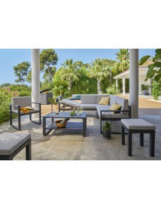 Salon d'angle Miami Anthracite - ECLOZ ECLOZ Salons de jardin