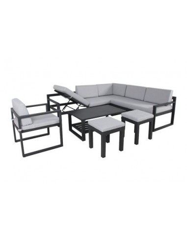 Salon d'angle Miami Anthracite - ECLOZ ECLOZ Salons de jardin