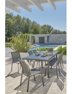 Chaise "Alex" anthracite L'Estivalier Chaise de jardin 2