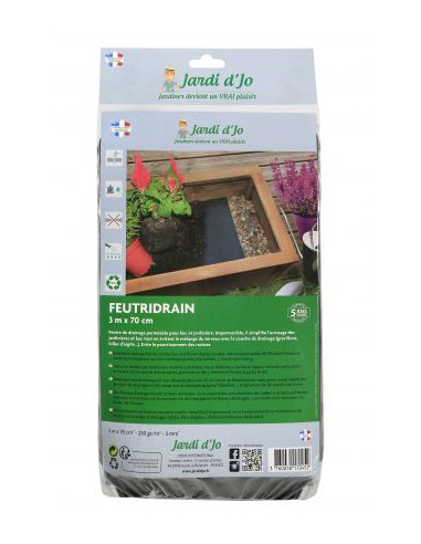 Feutidrain 3 x 0.7 m  Film, toile de paillage et nappe anti-herbe