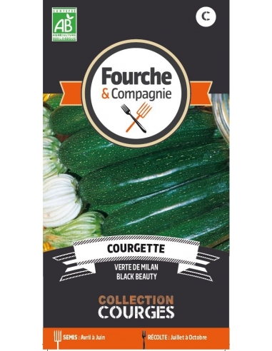 Courgette verte de Milan - Fourche & Compagnie Fourche et Compagnie Graines du potager