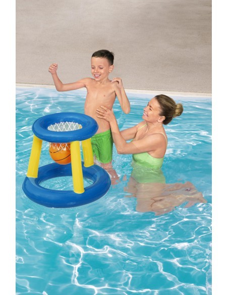 Panier De Basket Flottant + Ballon + 3 Anneaux BestWay Baignade et jeu de piscine