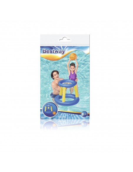 Panier De Basket Flottant + Ballon + 3 Anneaux BestWay Baignade et jeu de piscine