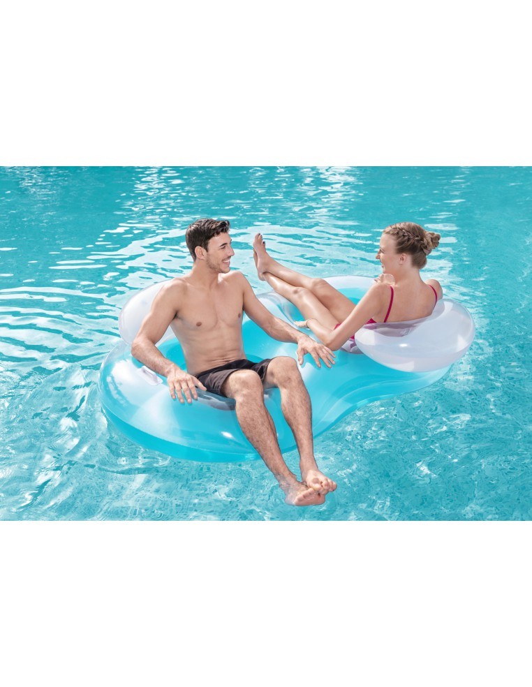 Bouée 2 Places Ronde + Dossier Double Ring 188X117CM - Bestway BestWay Baignade & jeu de piscine