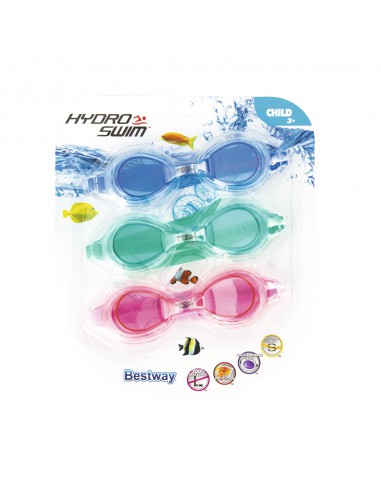 Lot de 3 Lunettes De NatationEnfants 3/6 Ans - Bestway BestWay Baignade & jeu de piscine