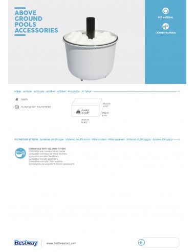 Polysphère 500g - Flowclear Gré Filtres et pompes de piscine