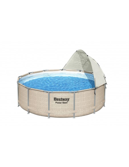 Kit Piscine tubulaire Ø 396 x H.107 cm + Auvent - Bestway BestWay Piscines