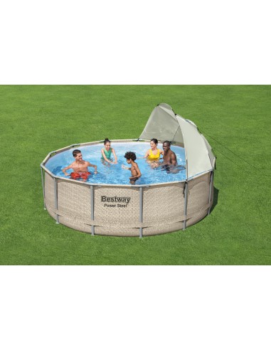 Kit Piscine tubulaire Ø 396 x H.107 cm + Auvent - Bestway BestWay Piscines
