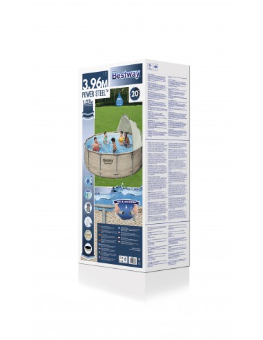 Kit Piscine tubulaire Ø 396 x H.107 cm + Auvent - Bestway BestWay Piscines