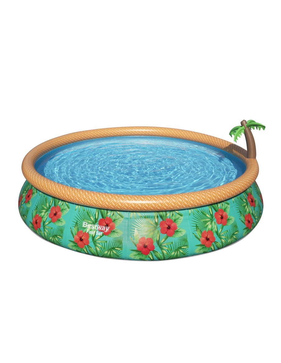 Piscine autoportante - Fast Set Motif Tropical - Ø 457 x H.84 cm - Bestway BestWay Piscine