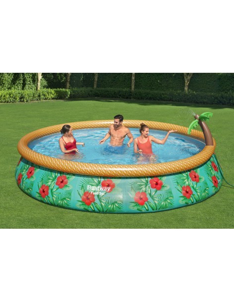 Piscine autoportante - Fast Set Motif Tropical - Ø 457 x H.84 cm - Bestway BestWay Piscine 2