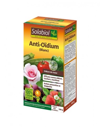 Fongicide anti-Oïdium, tavelure, pourriture grise 100gr Solabiol Soin des plantes