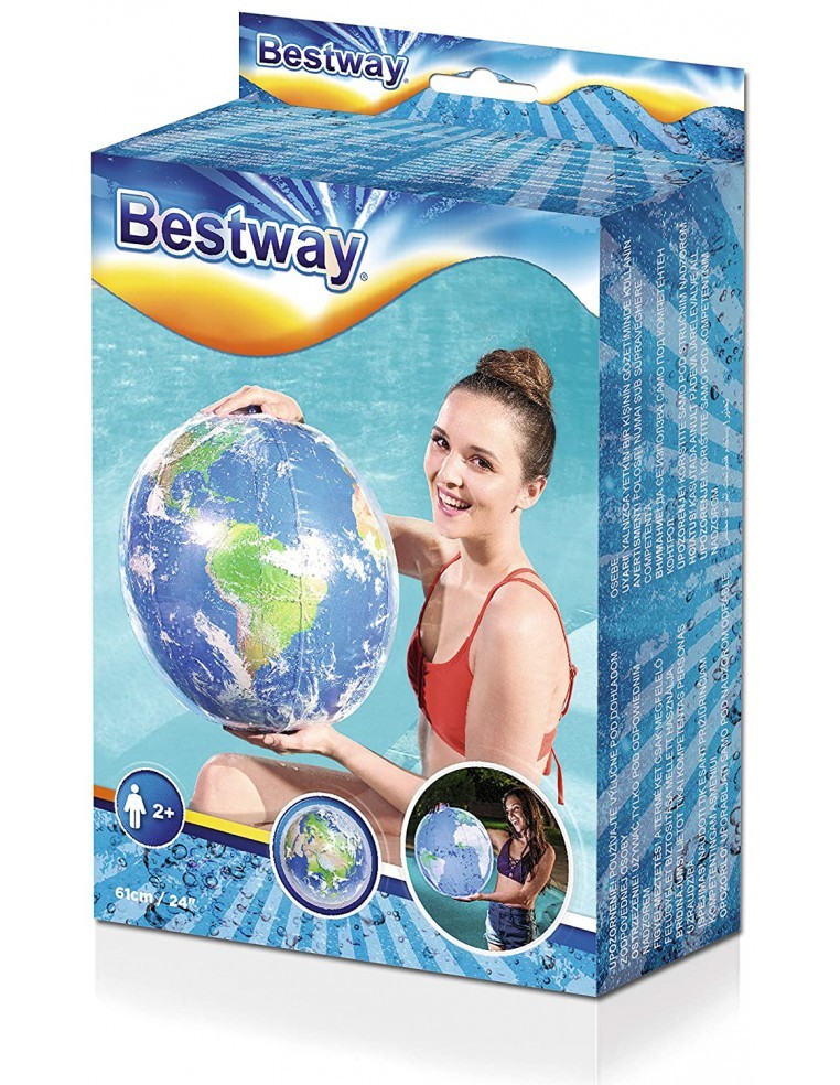 Ballon De Plage Globe Terrestre Lumière LED - Bestway BestWay Baignade et jeu de piscine
