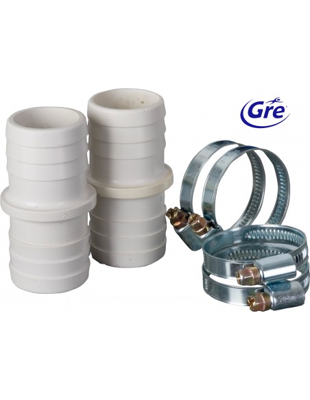 2 Liaisons Tuyaux Flottants ø38mm +4 Colliers - Gré Gré Accessoires Piscine Hors-Sol