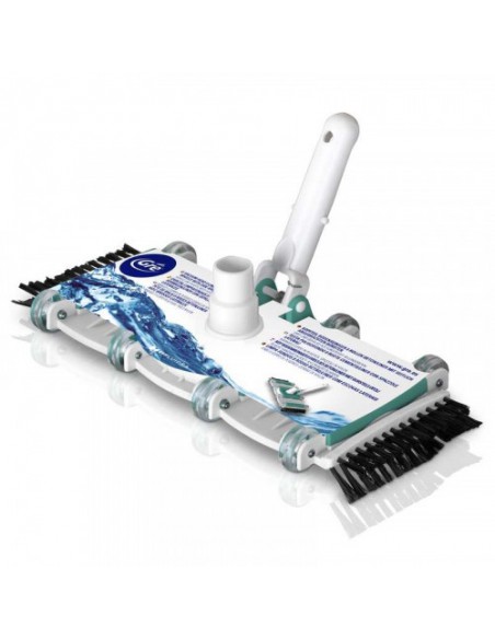 Tête De Balai 8 roues + Brosses Latérales Medium - Gré Gré Nettoyage piscine et spa