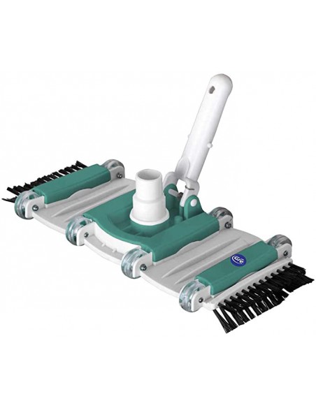 Tête De Balai 8 roues + Brosses Latérales Medium - Gré Gré Nettoyage piscine et spa
