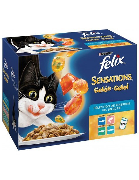 Felix Sensation Gélée Poisson 12X100Gr - Felix Félix Boite et sachet fraîcheur