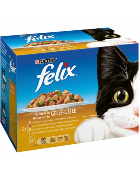 Felix Eminces Gélée Mixte 12X100Gr - Felix Félix Boite et sachet fraîcheur