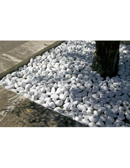 Galets de marbre blanc de Carrare 40/60 mm 25Kg Natur'Déco Gravier, gravillon et galet
