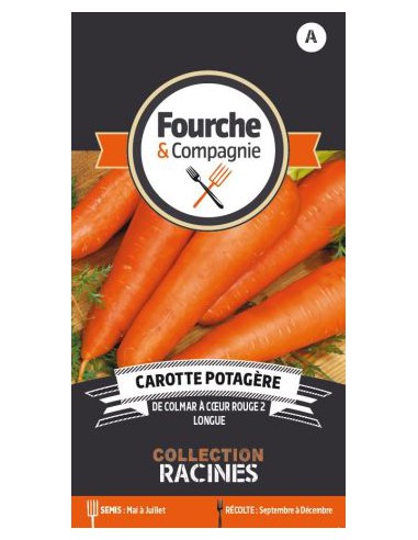 Carotte Potagère De Colmar à Cœur Rouge - Fourche & Compagnie Fourche & Compagnie Graines du potager
