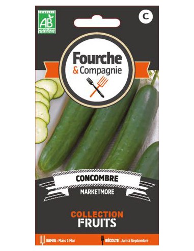 Concombre Marketmore Bio - Fourche & Compagnie Fourche & Compagnie Graines du potager